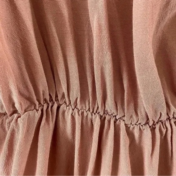 Easel | Blush Pink Layered Wrap Front Blouse, Small - Picture 4 of 6